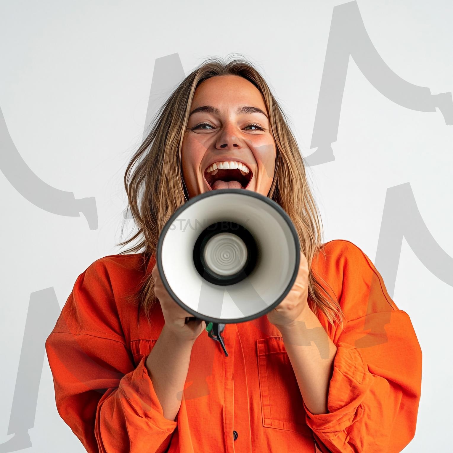 스피치 | 메가폰, 메가폰외침, 외치는사람, 메가폰남자, 메가폰여자, 확성기, 발표, 시위, 응원, 연설, 소리치는사람, 메시지전달, 캠페인, 리더십, 알림, 공지, 집회, 열정, 주장, 목소리, 환호, 공지사항, ai | 스탠바이 STANDBUY 디지털 콘텐츠