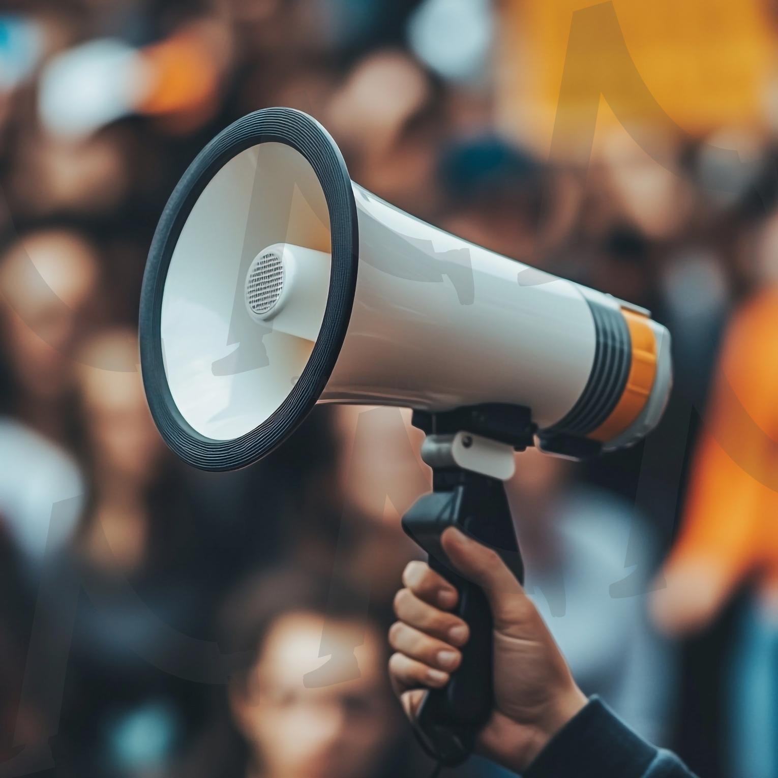시위 | 메가폰, 메가폰외침, 외치는사람, 메가폰남자, 메가폰여자, 확성기, 발표, 시위, 응원, 연설, 소리치는사람, 메시지전달, 캠페인, 리더십, 알림, 공지, 집회, 열정, 주장, 목소리, 환호, 공지사항, ai | 스탠바이 STANDBUY 디지털 콘텐츠