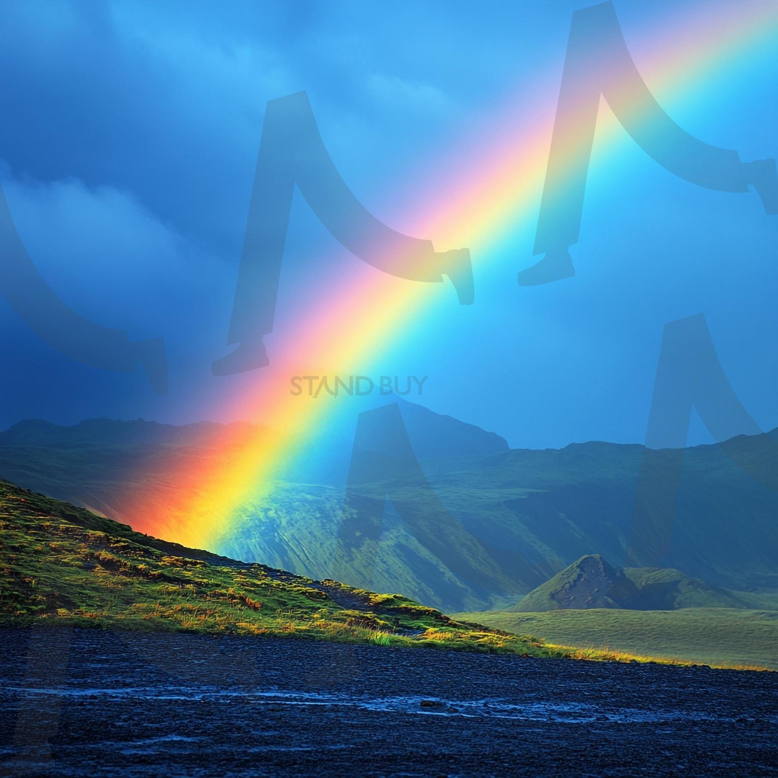 무지개 | 무지개, 레인보우, rainbow, 숲, 맑음, 무지개빛, 일기예보, 날씨, 스펙트럼, 하늘, 들판, 자연, ai | 스탠바이 STANDBUY 디지털 콘텐츠