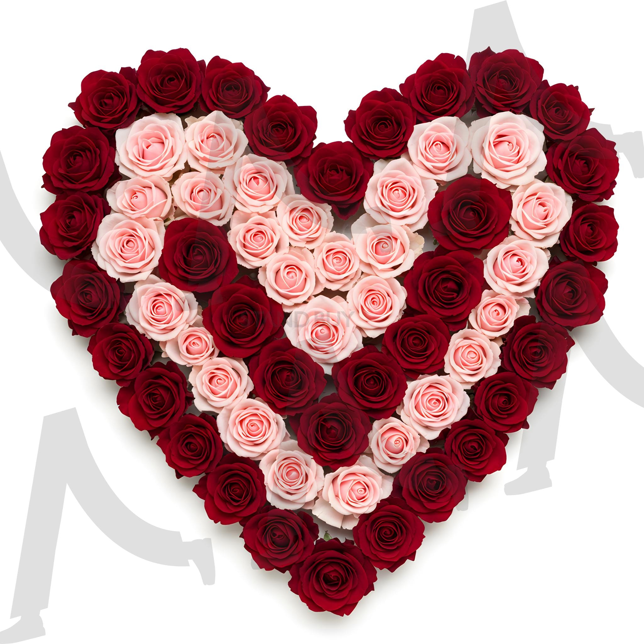 꽃(하트) | 하트, 장미, 빨간색, 분홍색, 꽃, 꽃다발, 로맨틱, 사랑, 모양, 꽃잎, 개화, 발렌타인, 꽃무늬, 배열, 흰 배경, 위에서 본 시점, 열정, 축하, 선물, 우아함, 자연, 아름다움, 섬세함, 감정, 생기, 대칭, 예술, 창의성, 다채로움, 신선함, 만개, 미적 감각, 장미 꽃잎, 질감, 밝음, 생생함, 사실감, 매력, 우아함, 식물, 결혼식, 기념일, 하트 모양, 꽃 디자인, 꽃 하트, 낭만적인 제스처, 사랑의 상징, ai | 스탠바이 STANDBUY 디지털 콘텐츠