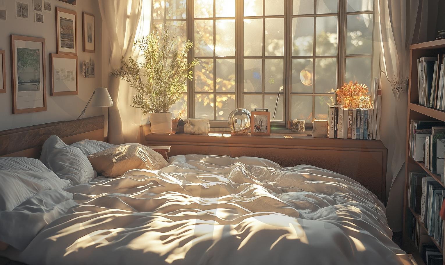 꿀잠 | 꿀잠, 숙면, 편안한잠, 아늑한침대, 포근한이불, 베개, 침실, 아침햇살, 굿모닝, 기상, 아침풍경, 침대에서일어남, 이불속, 편안한수면, 수면건강, 침대정리, 숙면습관, 아침미소, 침대휴식, 잠자는여자, 잠자는남자, 침실인테리어, 휴식, ai | 스탠바이 STANDBUY 디지털 콘텐츠