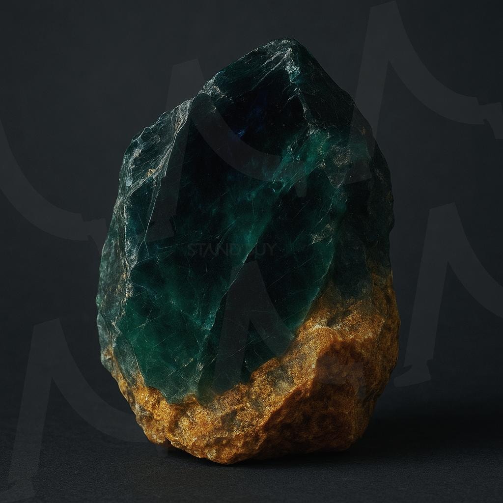 보석원석 Gemstone | gemstone, ai, Labradorite row gemstone, green stone, deep green rock | 스탠바이 STANDBUY 디지털 콘텐츠