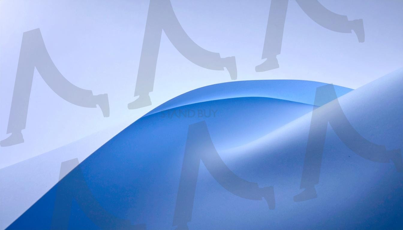 컴퓨터 배이 배경 화면 | Blue Gradient Abstract, Minimal Wave Form, Modern Calm Design, Digital Paper Fold, Soft 3D Background, ai | 스탠바이 STANDBUY 디지털 콘텐츠