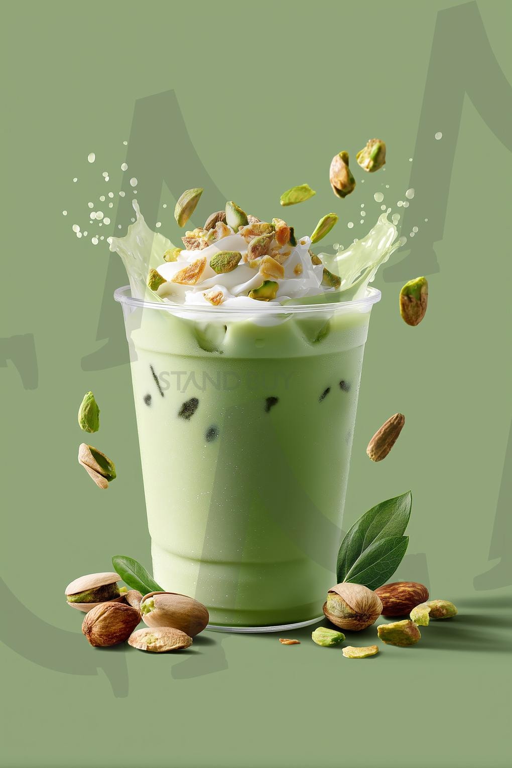 피스타치오 라떼 | 피스타치오, 라떼, 아이스음료, 녹색, 휘핑크림, 견과류, 음료, 디저트, 신선함, 건강, 비건, 식물성, 카페, 여름, 시원함, 크리미, 고소함, 피스타치오라떼, 피스타치오 라떼, ai | 스탠바이 STANDBUY 디지털 콘텐츠