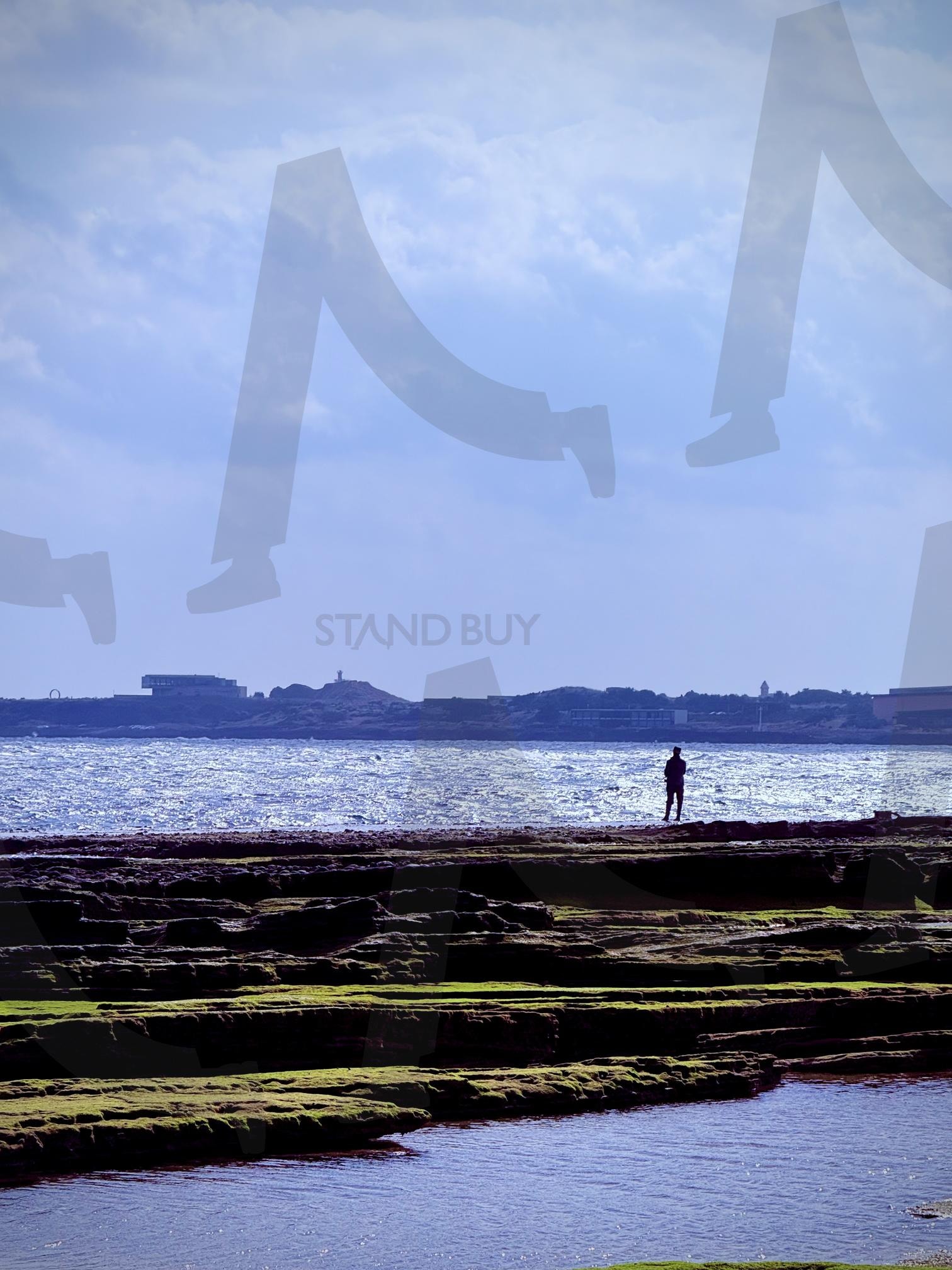 어부과 바다1(in Gwangchigi Beach) | 제주, 광치기해변, 어부, 낚시, 풍경 | 스탠바이 STANDBUY 디지털 콘텐츠