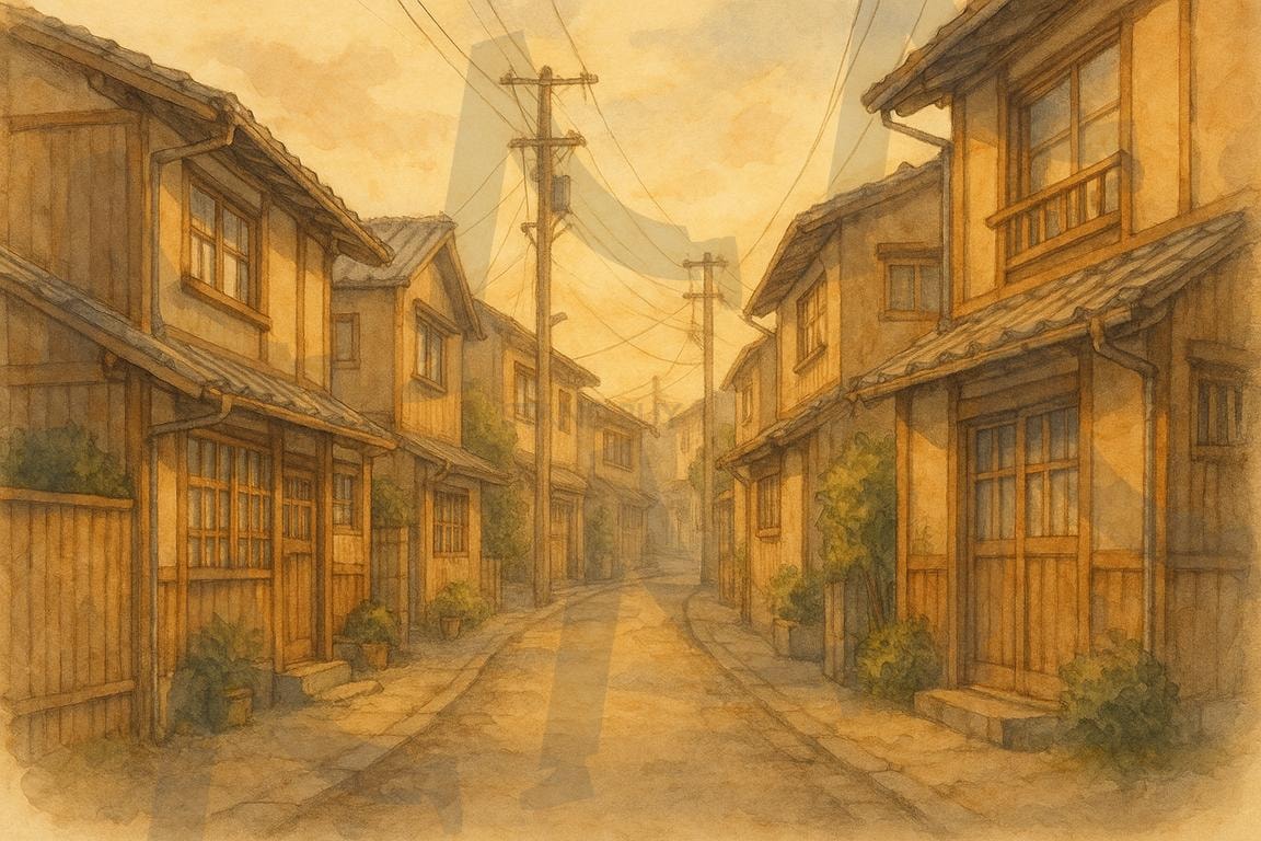 옛날 일본 가옥과 골목(Old Japanese houses and alleys) | 과거, 일본, 가옥, Past, Japan, house | 스탠바이 STANDBUY 디지털 콘텐츠