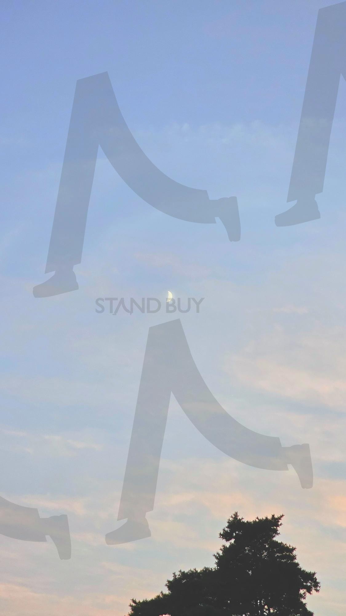 잔잔한 초승달 하늘 / Crescent Moon Sky | 감성사진, 초승달, 저녁하늘, 파스텔톤, 힐링, 자연, 배경사진, 디자인소스, crescent moon, sky, pastel, aesthetic | 스탠바이 STANDBUY 디지털 콘텐츠