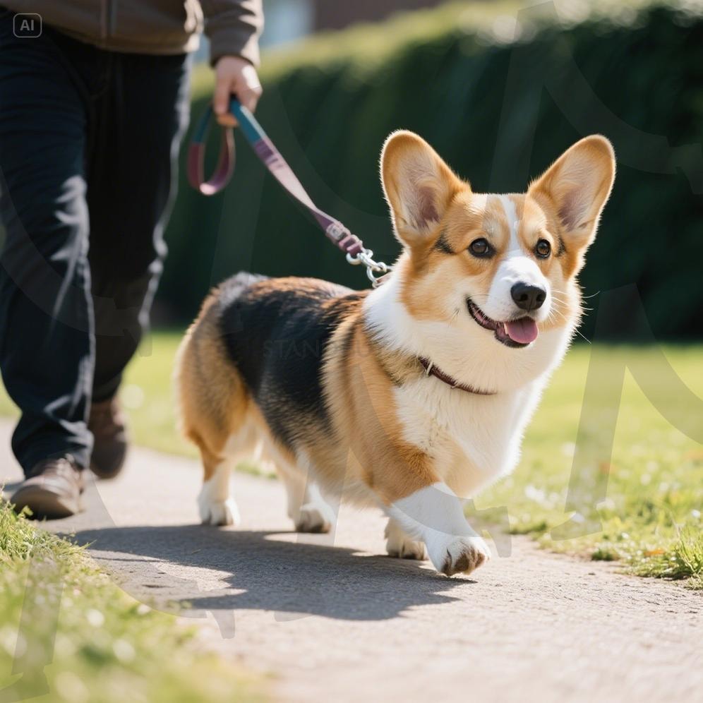 강아지 | 산책, 강아지, 웰시코기, 귀여운, 반려동물, 웃는, puppy, Walk, ai | 스탠바이 STANDBUY 디지털 콘텐츠