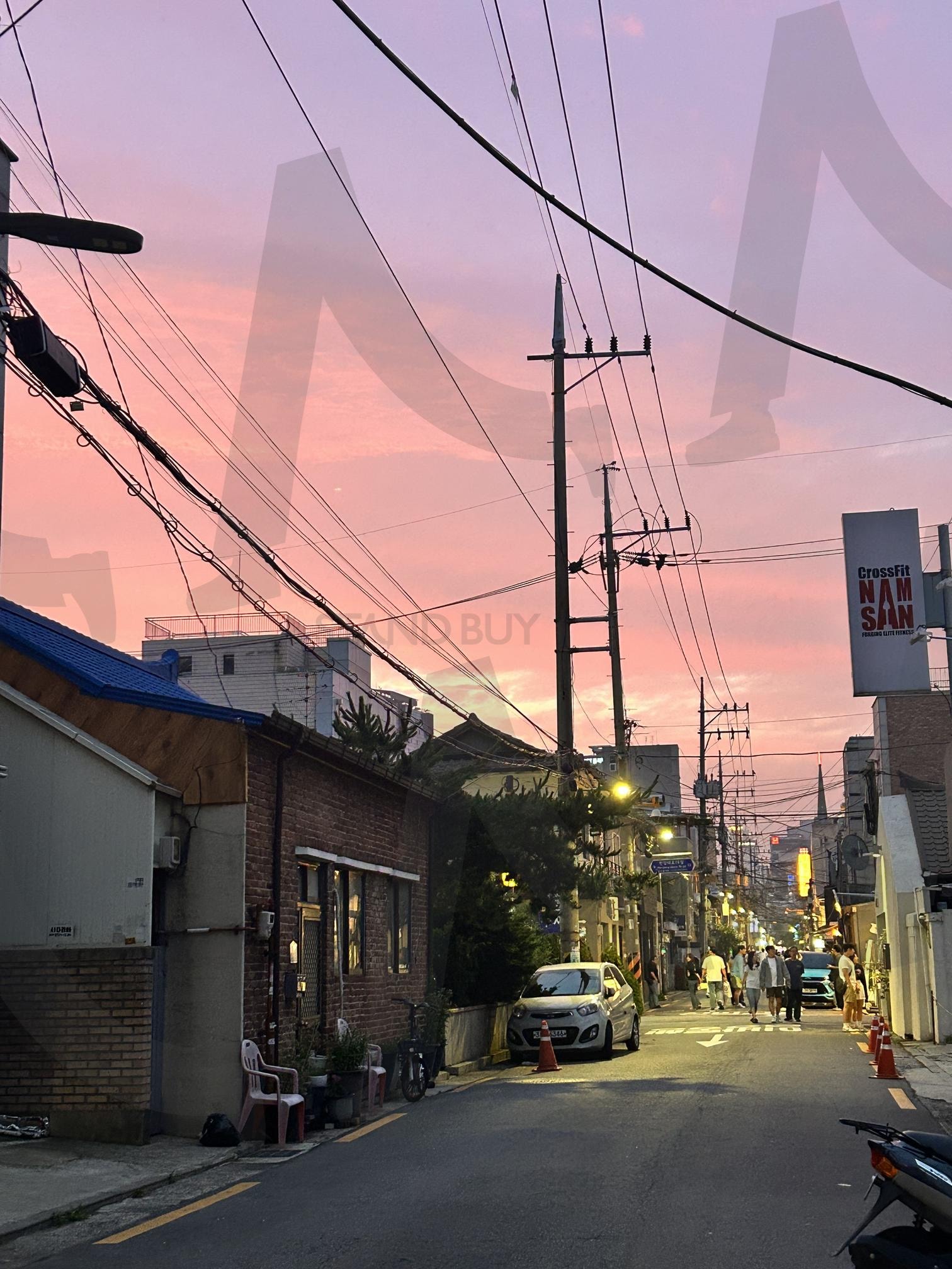 저녁 노을 | 저녁, 노을, 저녁 노을, 하늘, 개늑시, 길거리, 밤거리, 동네 | 스탠바이 STANDBUY 디지털 콘텐츠