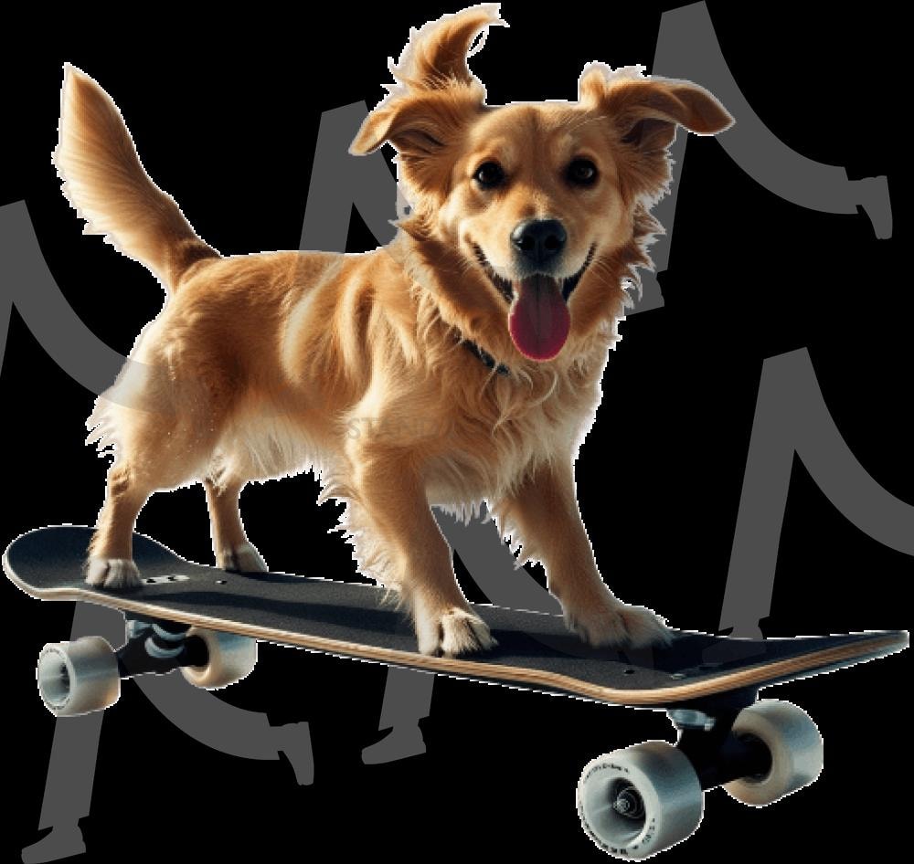 행복한 리트리버 | 스케이드보드, 리트리버, 강아지, 반려동물, 개, 행복한미소, ai | 스탠바이 STANDBUY 디지털 콘텐츠