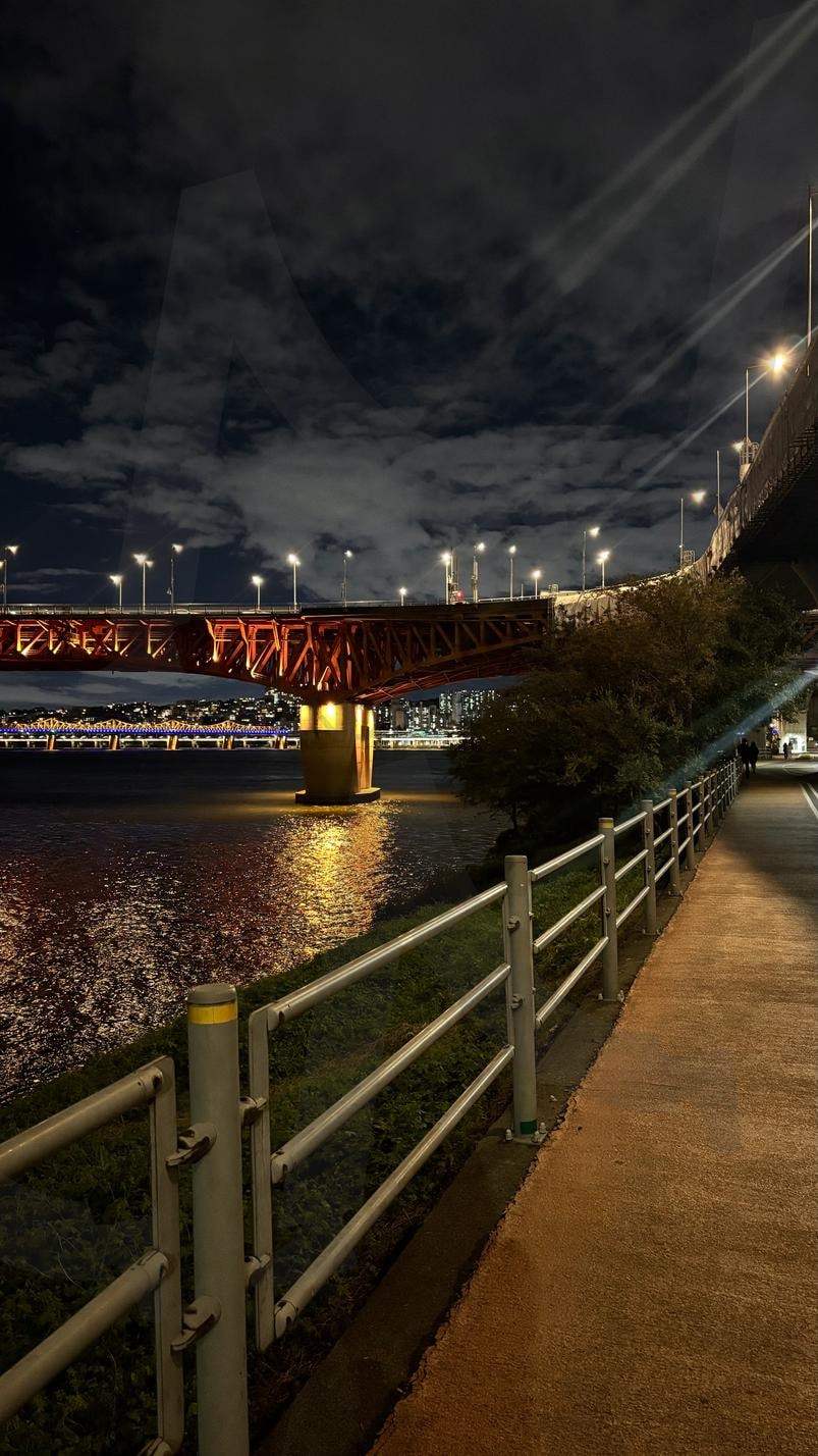 서울의 밤, 성수대교 위로 흐르는 빛 (4) | 서울, 성수대교, 도심, 야경, 한강, 서울의 밤, 감성, 야경 명소, 야경 스냅 | 스탠바이 STANDBUY 디지털 콘텐츠