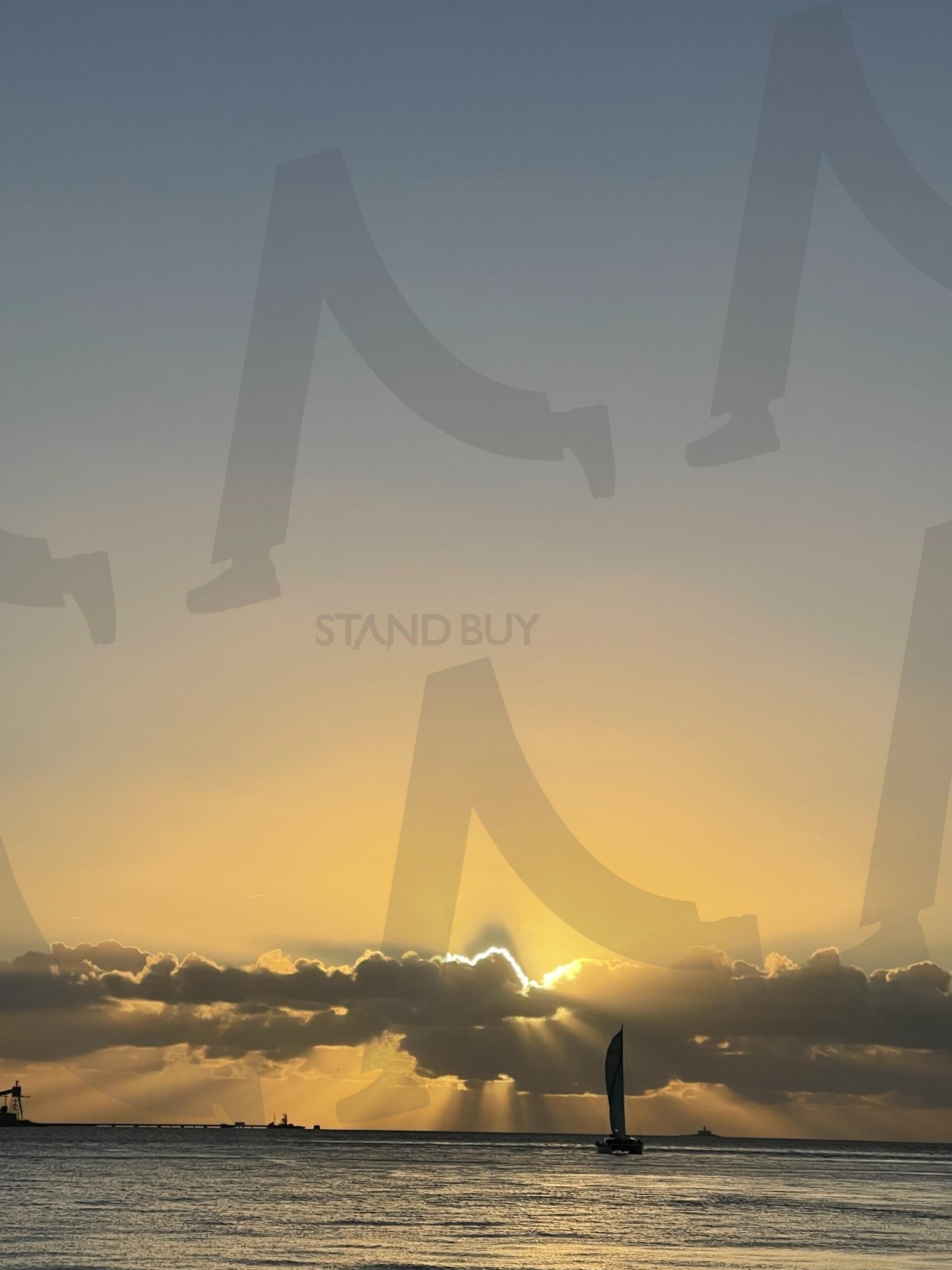 석양사진 | 하늘, 석양, 구름, 보트, 바다 | 스탠바이 STANDBUY 디지털 콘텐츠