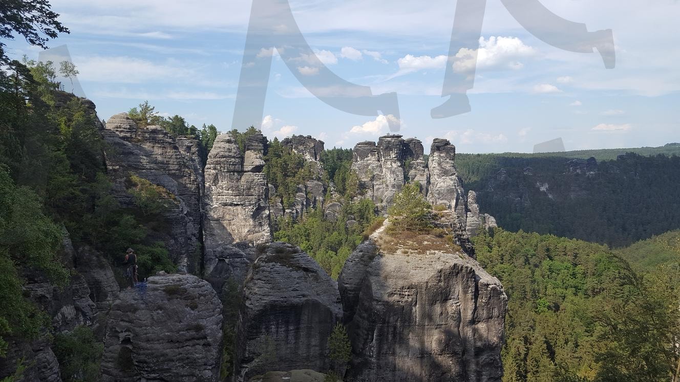 등산 | 등산, 독일, 드레스덴, 작센스위스, 풍경, 절벽, 산, 하늘, 구름, 나무 | 스탠바이 STANDBUY 디지털 콘텐츠