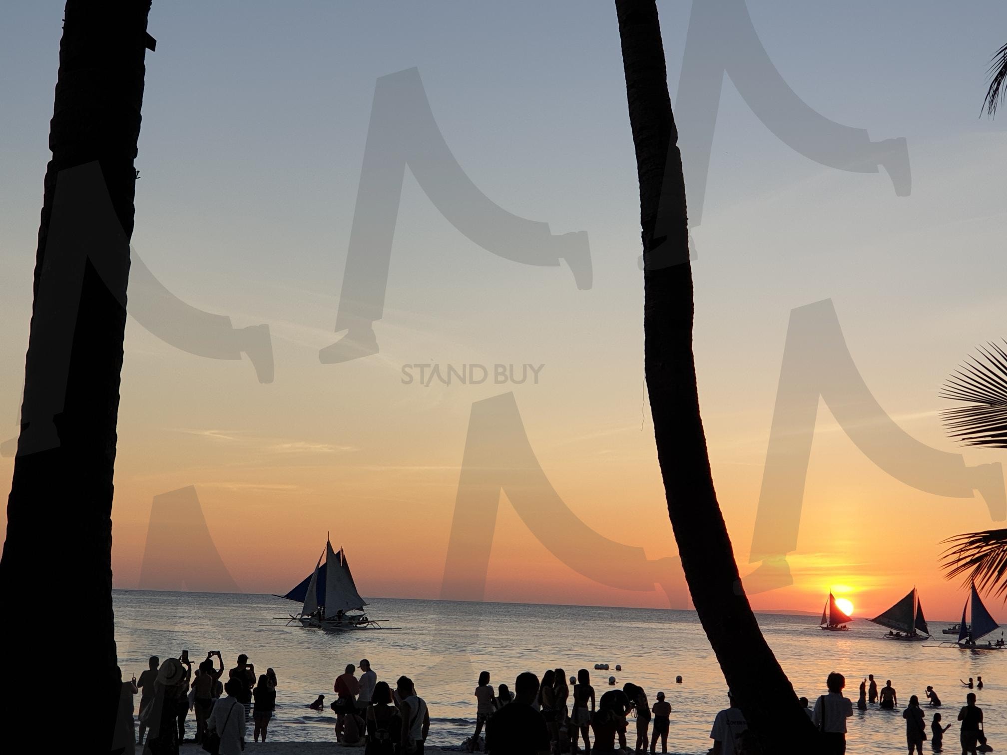여행 | 여행, 휴가, 보라카이, 필리핀, 석양, 하늘, 바다, 야자수, 노을 | 스탠바이 STANDBUY 디지털 콘텐츠