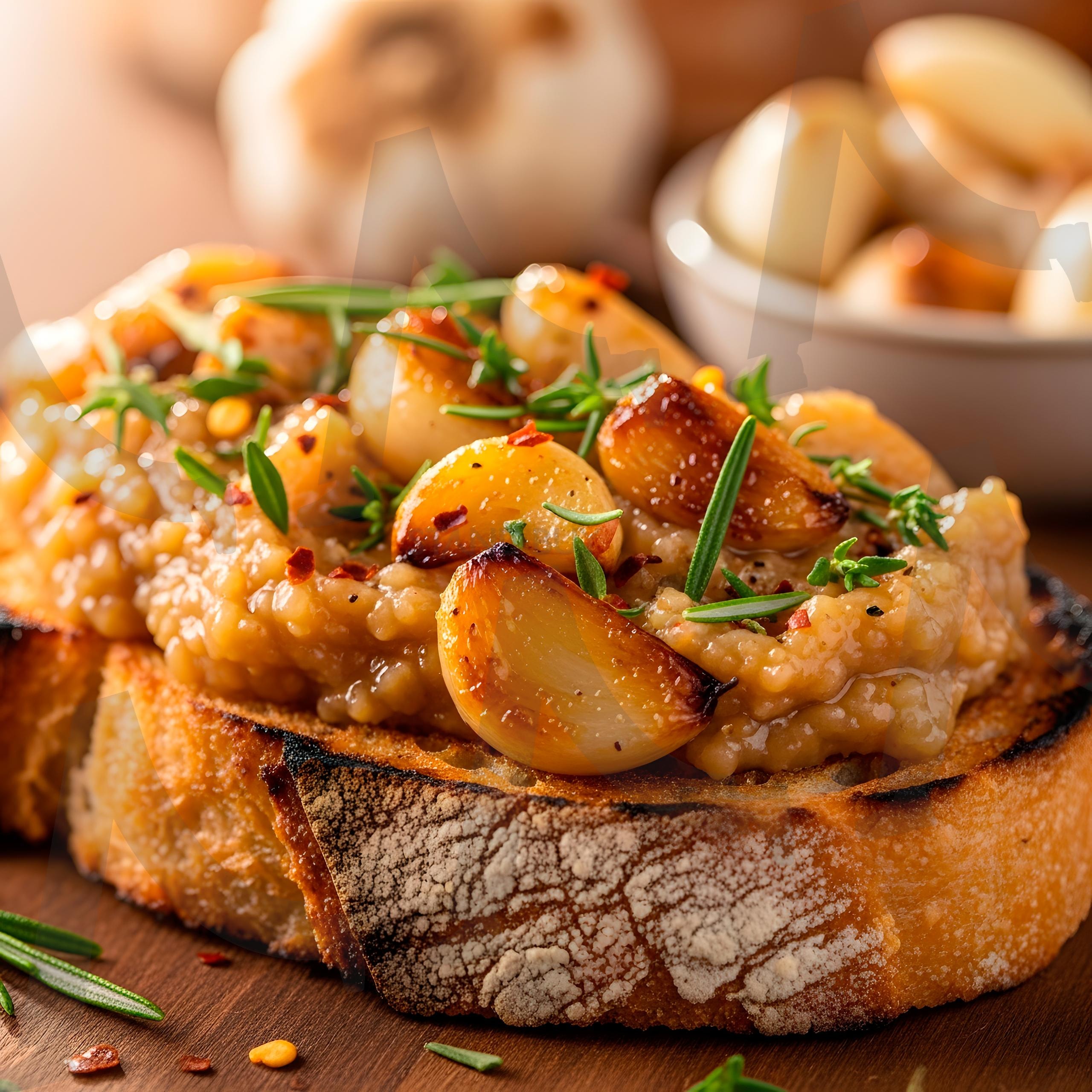 마늘소스 듬뿍 올린 바게트 | 마늘, 음식, 채소, 건강, 바게트, 빵, 소스, 토핑, 간식, 요리, 베이커리, ai | 스탠바이 STANDBUY 디지털 콘텐츠