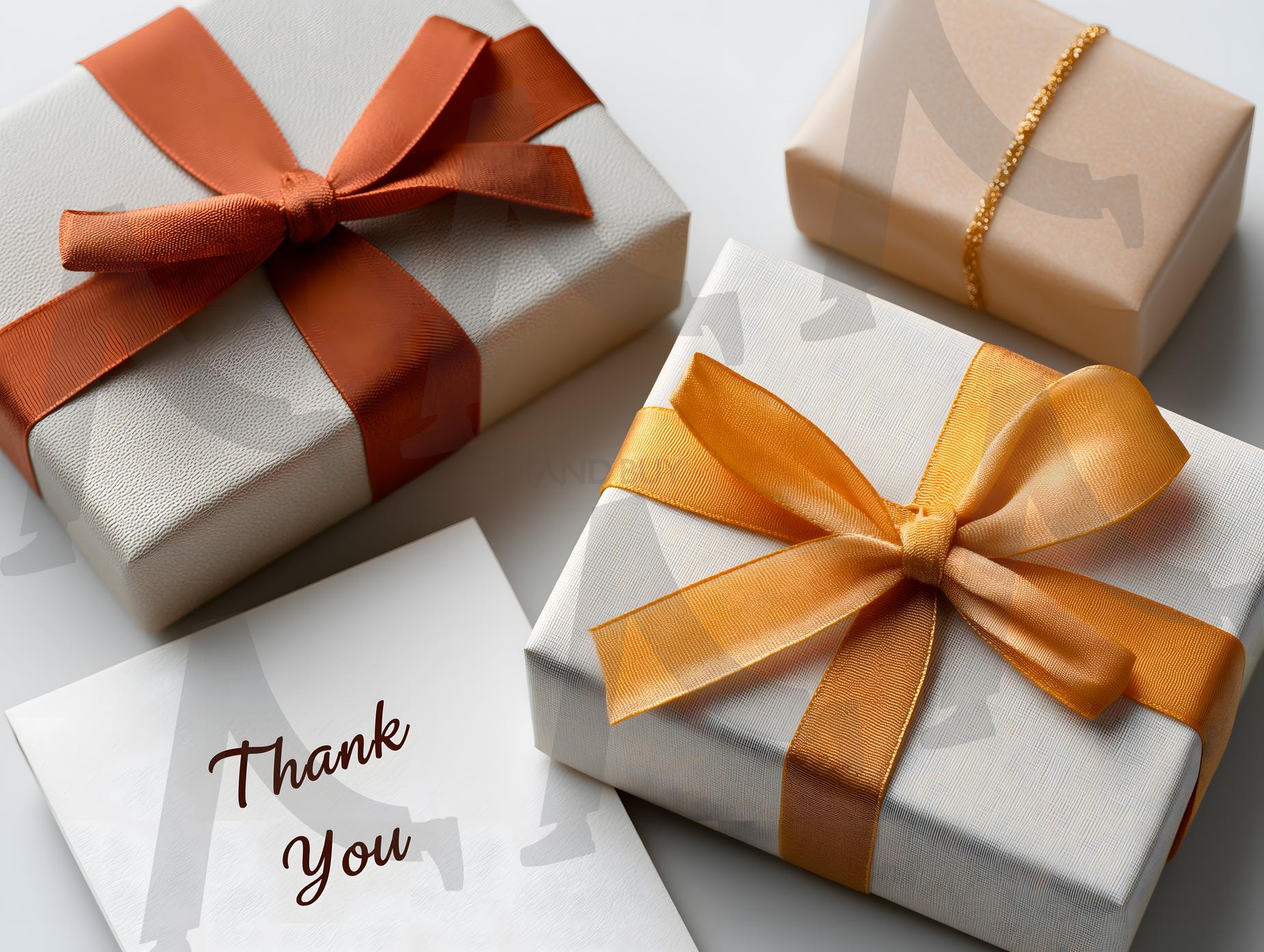 리본과 "Thank You" 카드가 있는 추수감사절 선물 상자, 플랫레이 사진 | 추수감사절, 카드, 감사, 기념일, 가을, 선물 상자, 리본, 선물, 상자, 포장, 인사, 표현, ai | 스탠바이 STANDBUY 디지털 콘텐츠