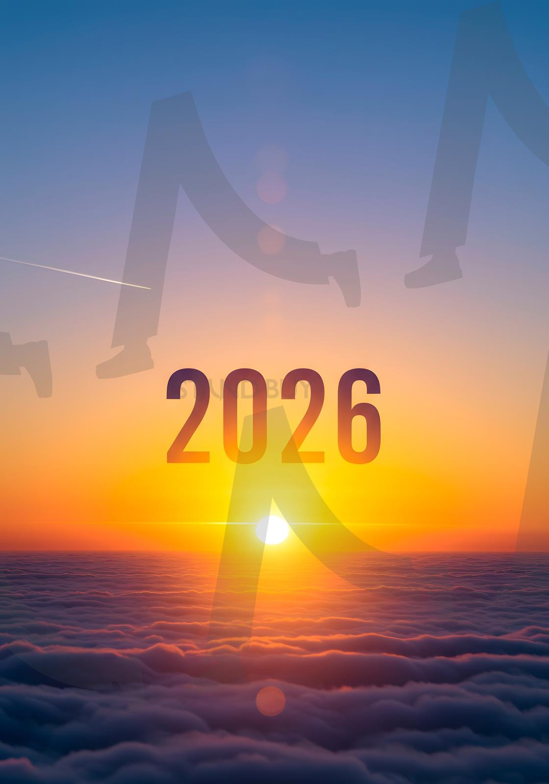 새로운 시작을 알리는 밝은 일출과 함께 떠오르는 2026년을 담은 사진 | 새해, 일출, 새벽, 2026, 지평선, 태양, 추상, ai | 스탠바이 STANDBUY 디지털 콘텐츠