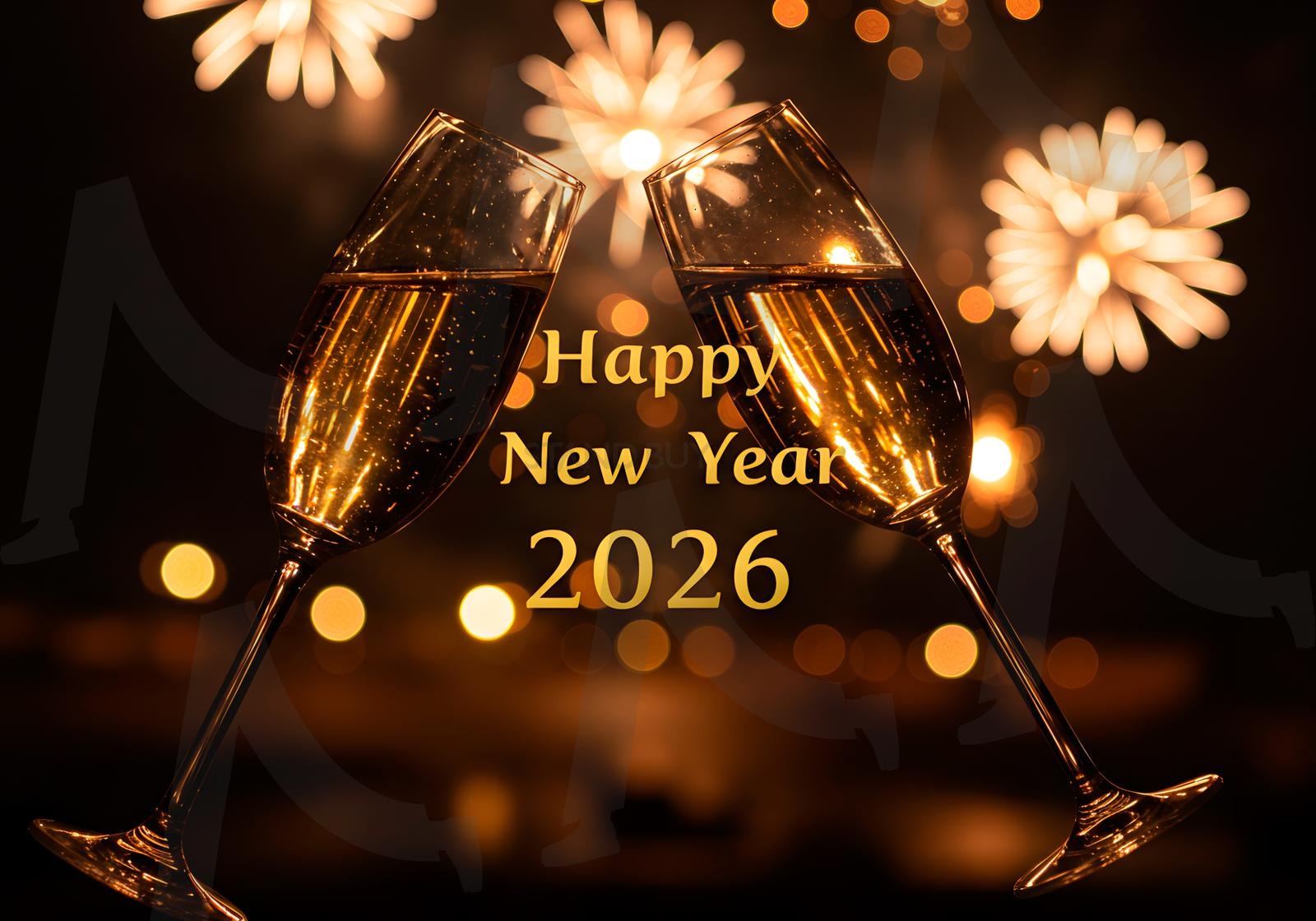 폭죽과 새해 복 많이 받으세요 2026을 배경으로 스파클링 와인을 따르는 클로즈업 | 새해, 2026, 음료, 음식, 축하, 샴페인, 축제, 와인, 불꽃놀이, 밤, ai | 스탠바이 STANDBUY 디지털 콘텐츠