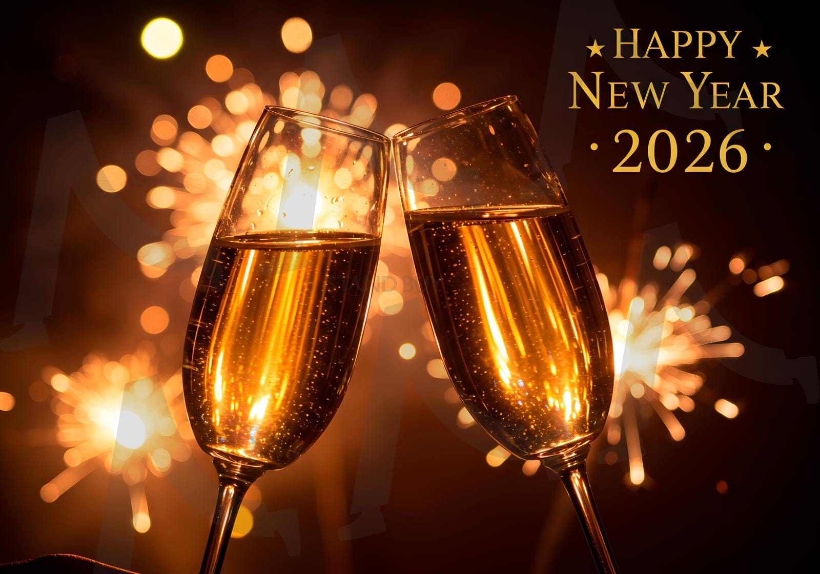 폭죽과 새해 복 많이 받으세요 2026을 배경으로 스파클링 와인을 따르는 클로즈업 | 새해, 2026, 음료, 샴페인, 불꽃놀이, 축하, 축제, 파티, 우아함, 음식, ai | 스탠바이 STANDBUY 디지털 콘텐츠