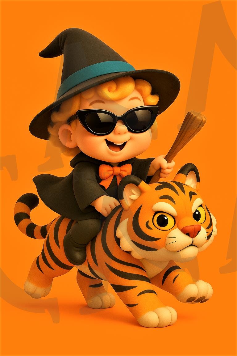 몽치와 비비 | 할로윈, 몽치, 호랑이, 비비, ai | 스탠바이 STANDBUY 디지털 콘텐츠