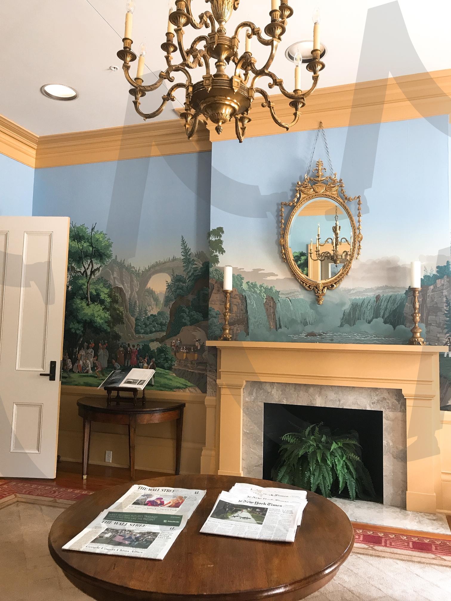 고전 벽화 | 벽화, 벽난로, 샹들리에, 클래식, 신문 | 스탠바이 STANDBUY 디지털 콘텐츠