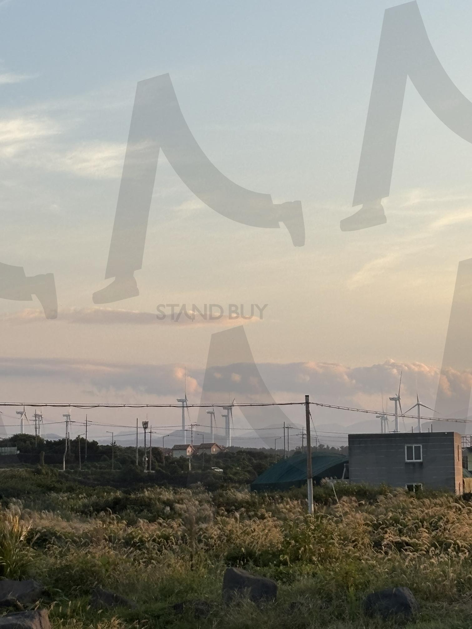 제주의 어딘가 | 제주, 해질녘, 풍경, 제주도, 풍력발전기, 고요한, 잔잔한 | 스탠바이 STANDBUY 디지털 콘텐츠