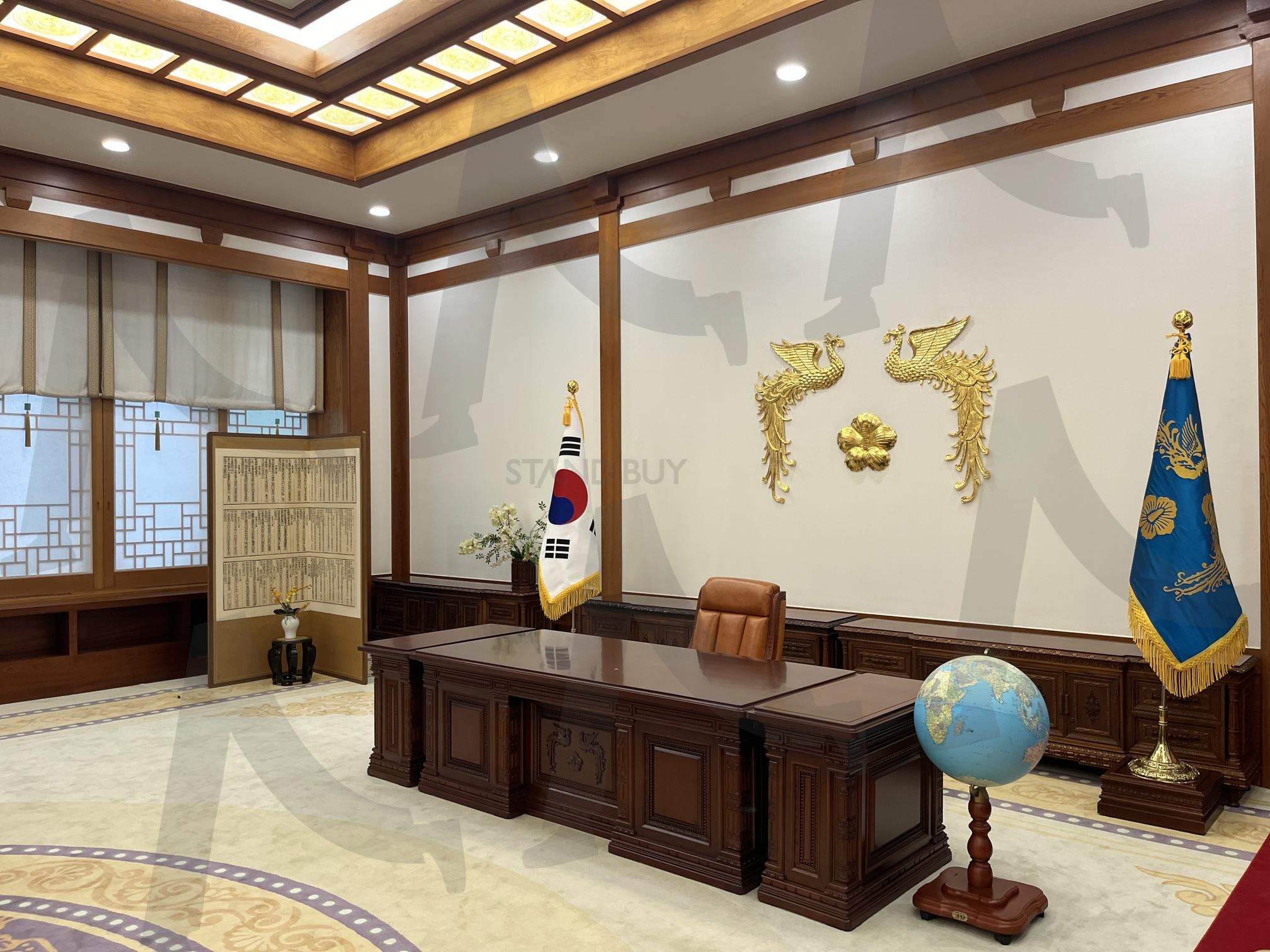 청와대 대통령 집무실 | 청와대, 집무실, 대통령, 대통령집무실, 무궁화, 태극기, 웅장함 | 스탠바이 STANDBUY 디지털 콘텐츠