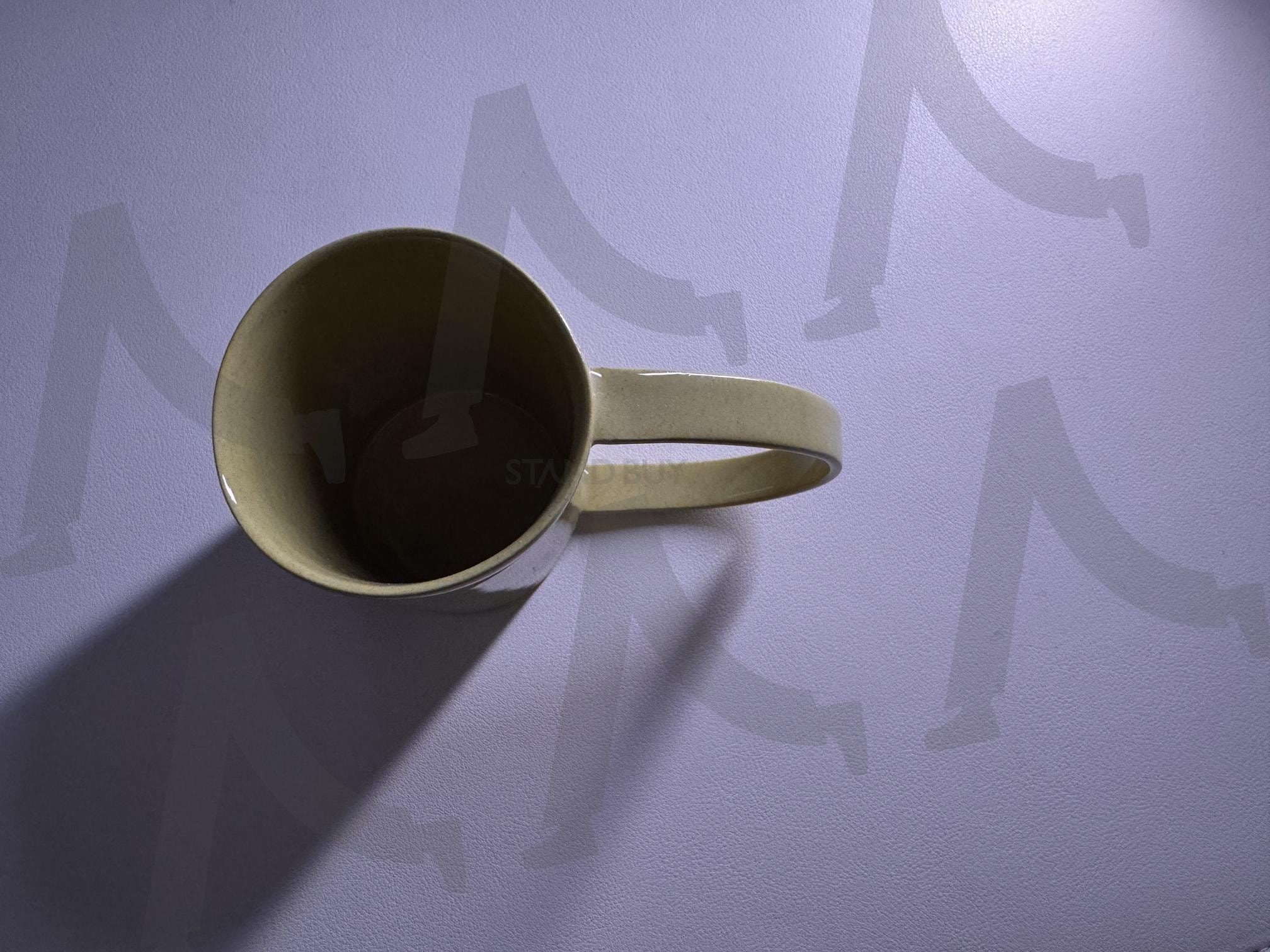Minimal top view ceramic mug | 머그컵, 감성, 미니멀, 커피, 여백, 라이프스타일, lifestyle | 스탠바이 STANDBUY 디지털 콘텐츠