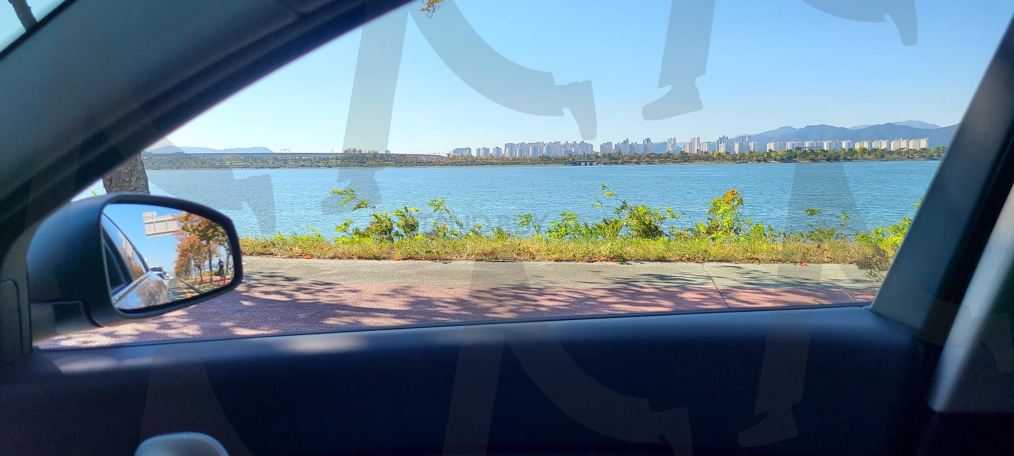 Korea's Riverside Scenery (the Nakdonggang River in Busan) | Korea's Riverside Scenery, the Nakdonggang River in Busan, the riverside of Korea, the landscape of Korea, a waterfront city in Korea that looks beyond the river | 스탠바이 STANDBUY 디지털 콘텐츠